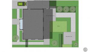plattegrond van minimalistische tuin
