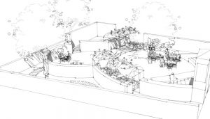 schetsontwerp tuin theatermuseum amsterdam