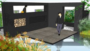 impressie van tuinontwerp voor de tuinen van appeltern