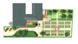plattegrond van een groente en fruittuin