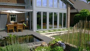 zicht richting huis