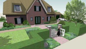 robust wit tuinhek voor trappartij voor dertiger jaren huis